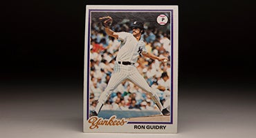 Front of 1978 Topps Ron Guidry baseball card